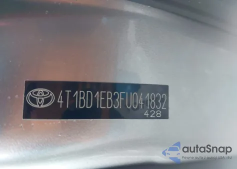2015 Toyota Avalon Hybrid Xle Touring из США, поврежденный, VIN 4T1BD1EB3FU041832